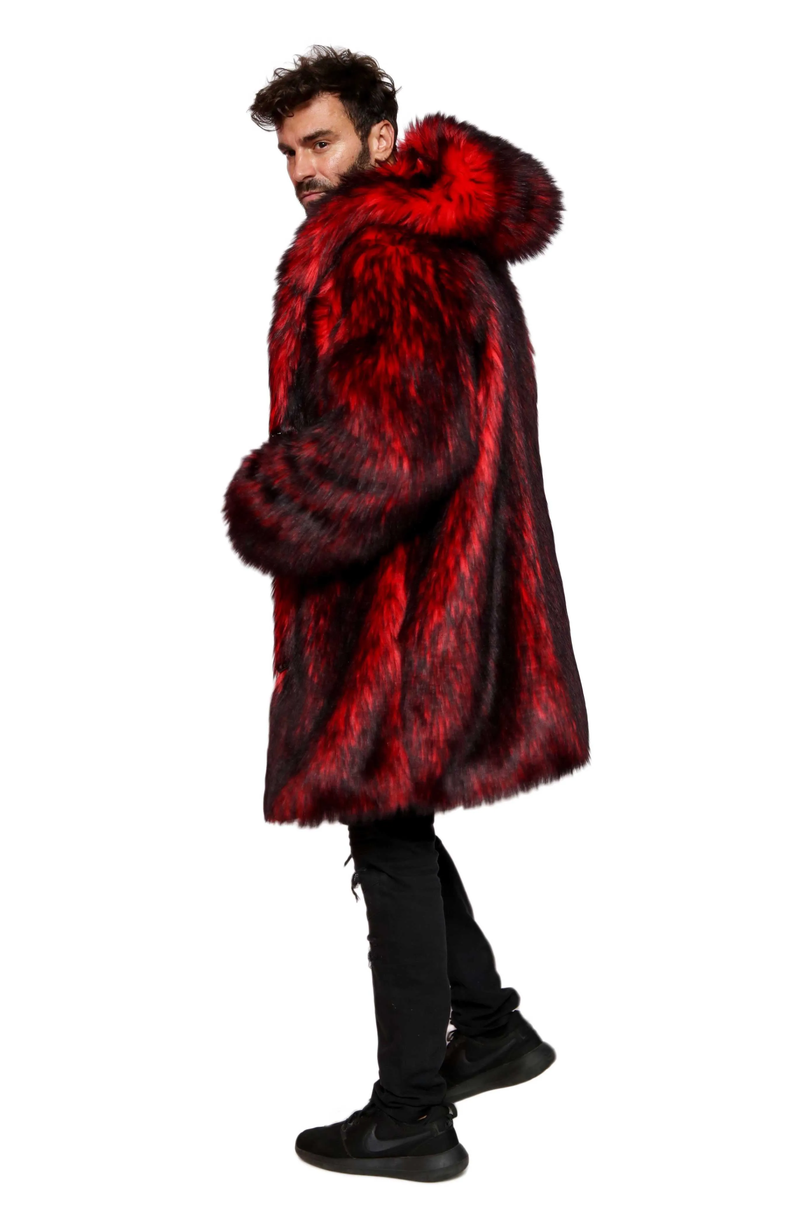 Men's Short Playa Coat in "Red Wolf"