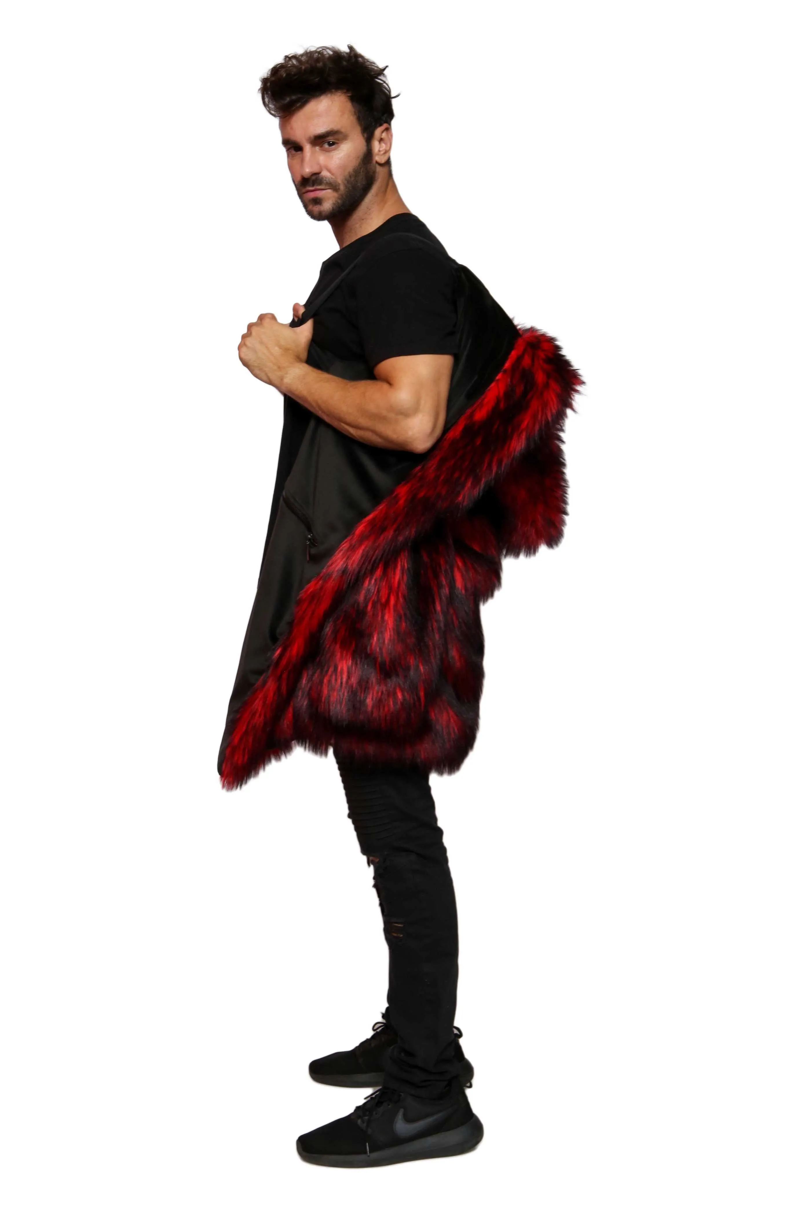 Men's Short Playa Coat in "Red Wolf"