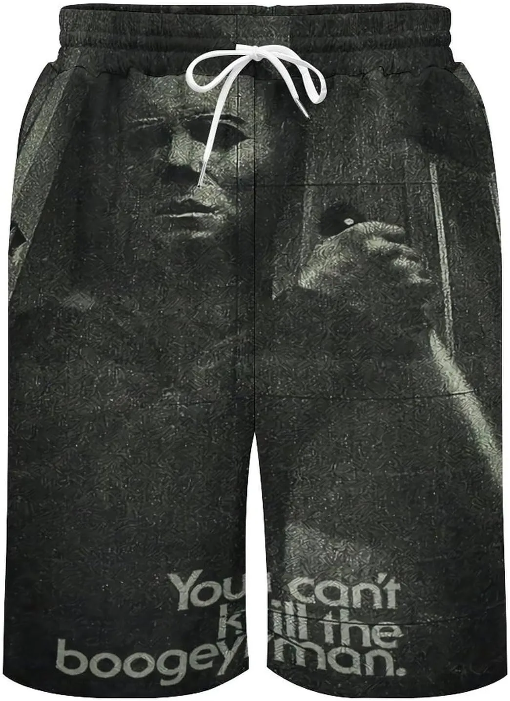 Men's Short Sweatpants Halloween Michael Myers Beachwear Hawaiian Short Pants Swimsuits Beach Shorts with Pockets
