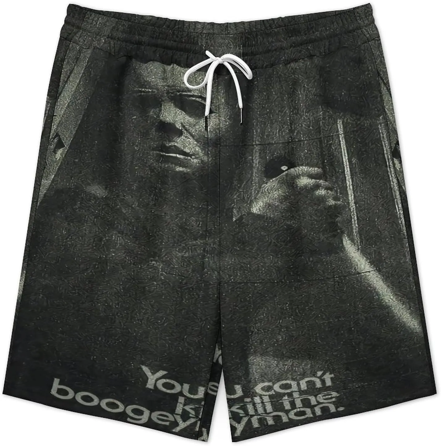 Men's Short Sweatpants Halloween Michael Myers Beachwear Hawaiian Short Pants Swimsuits Beach Shorts with Pockets