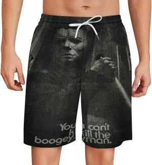 Men's Short Sweatpants Halloween Michael Myers Beachwear Hawaiian Short Pants Swimsuits Beach Shorts with Pockets