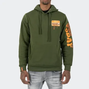 Men's TWO MILL TWENTY Trouble Maker Hoodie Olive