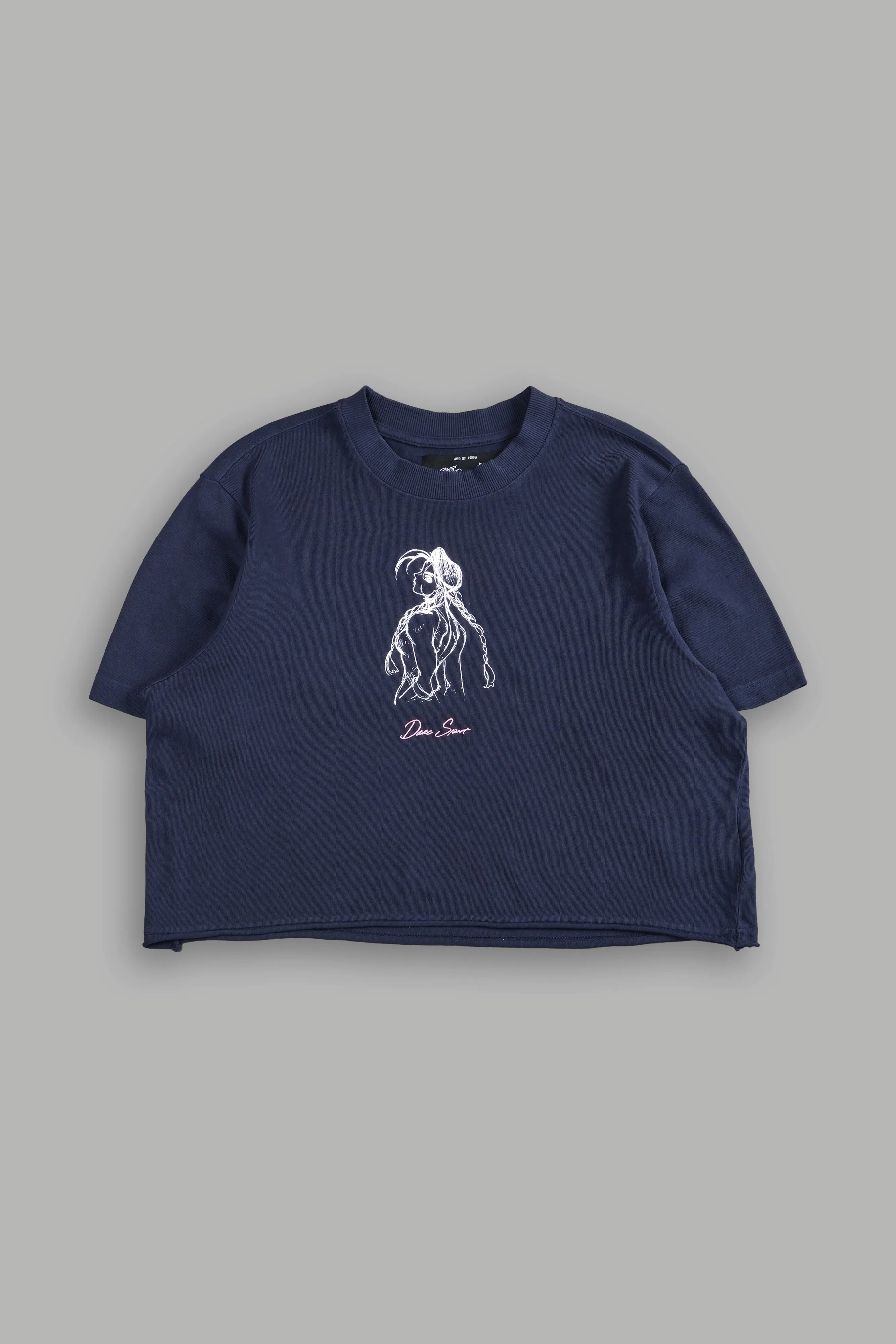 Mission Accomplished "Premium" (Cropped) Tee in Storm Blue