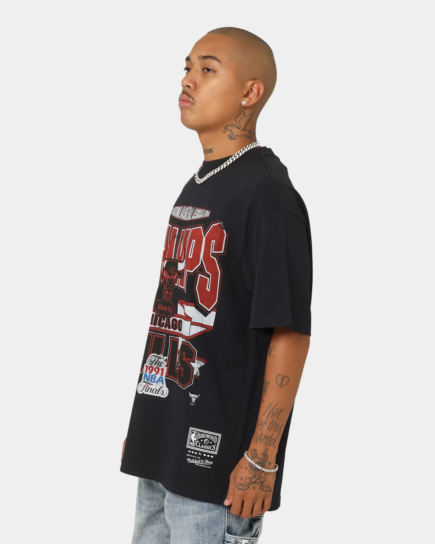 Mitchell & Ness Chicago Bulls Vintage Champs T-Shirt Faded Black