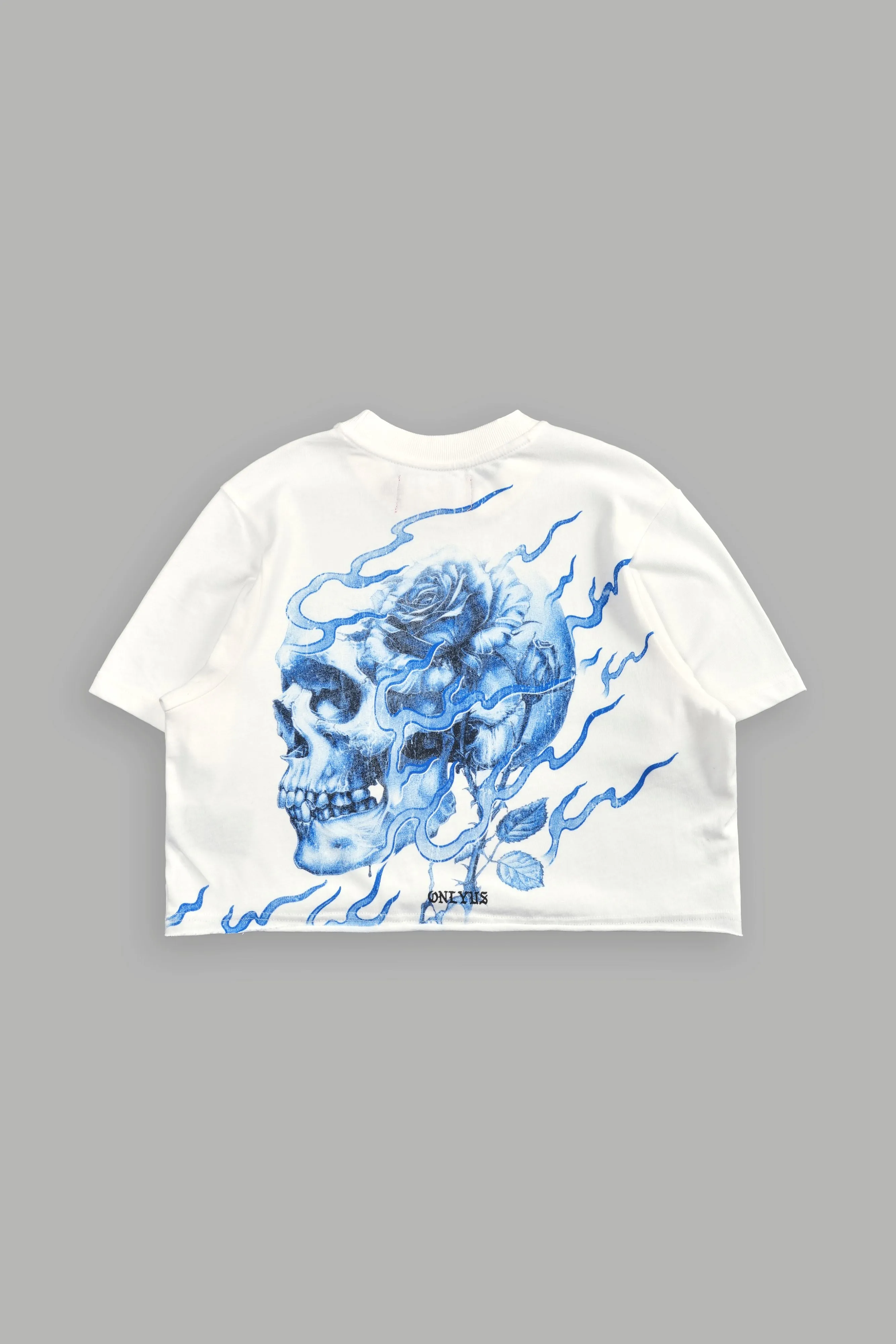 Mori Among Roses "Premium" (Cropped) Tee in Cream