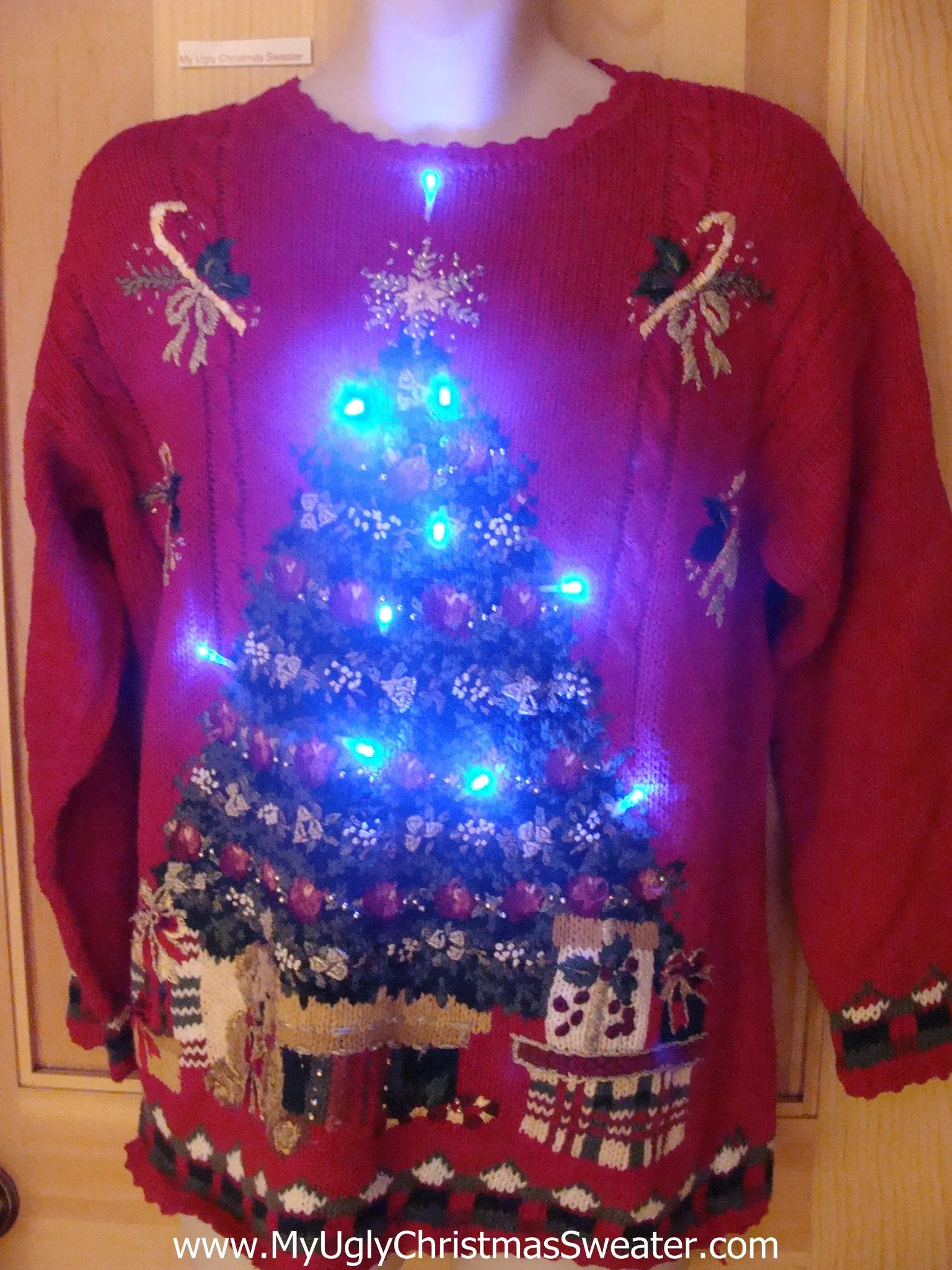 Need to Buy Christmas Sweaters? Horrible 80s Light Up Sweater Tree