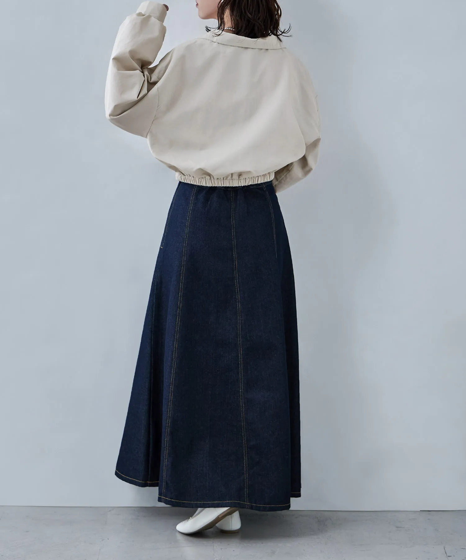 Nylon stand short jacket