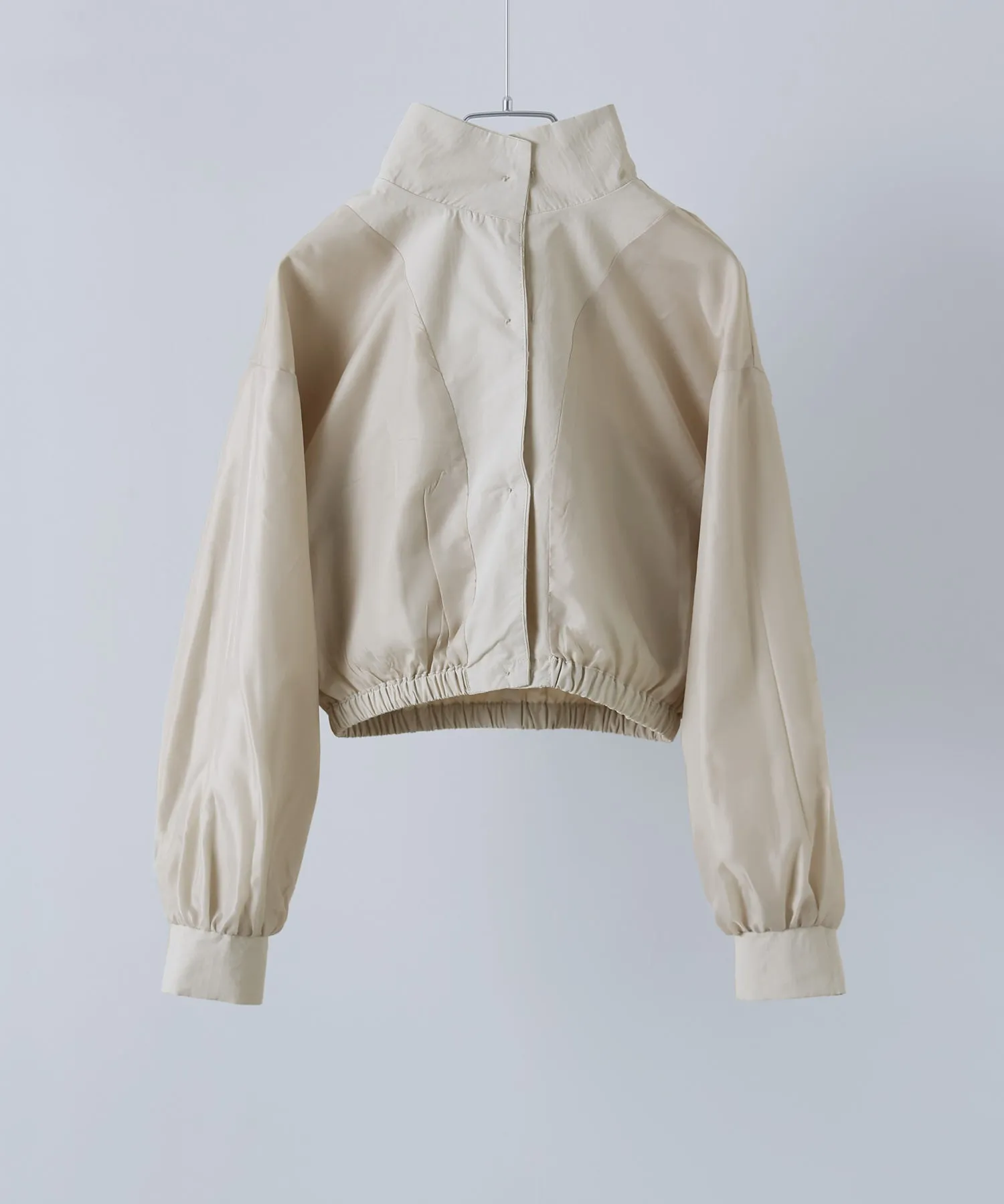 Nylon stand short jacket