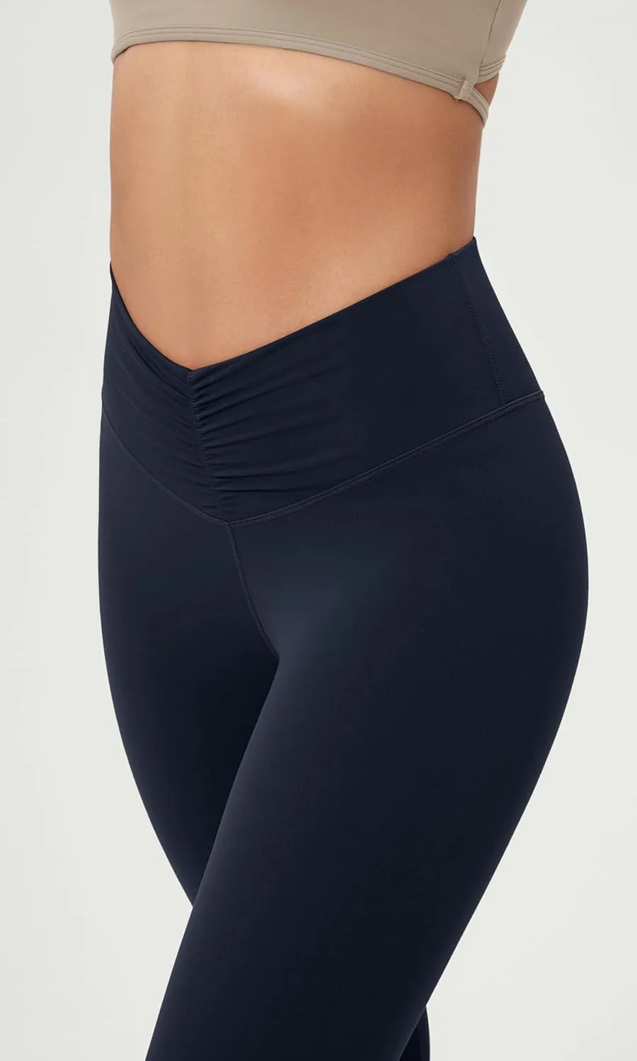 ODODOS Cloud Feeling Ruched Yoga Leggings for Women 25" / 28" High Waist Crossover Yoga Pants