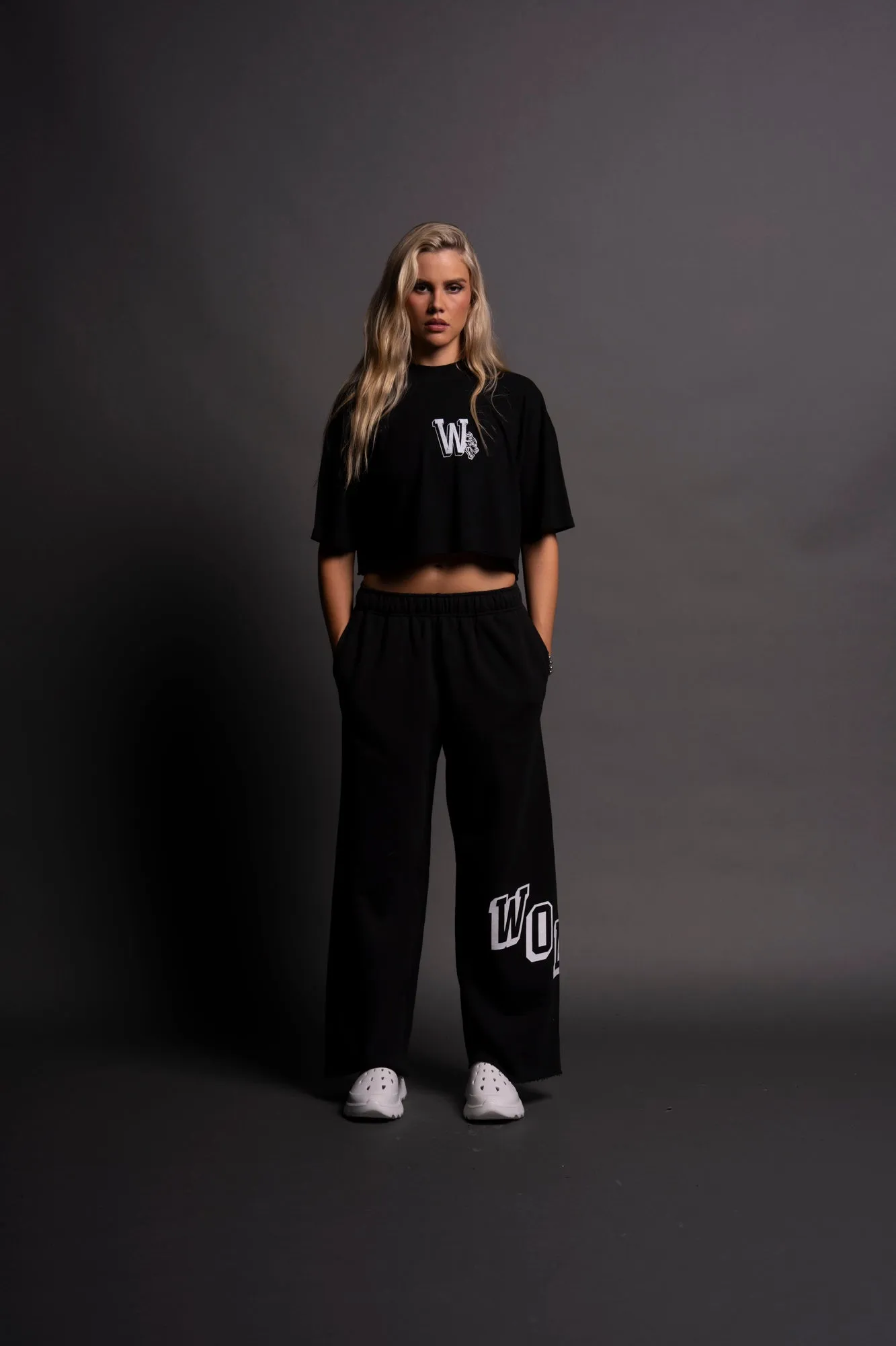 Our Stamp "Premium" Oversized (Cropped) Tee in Black