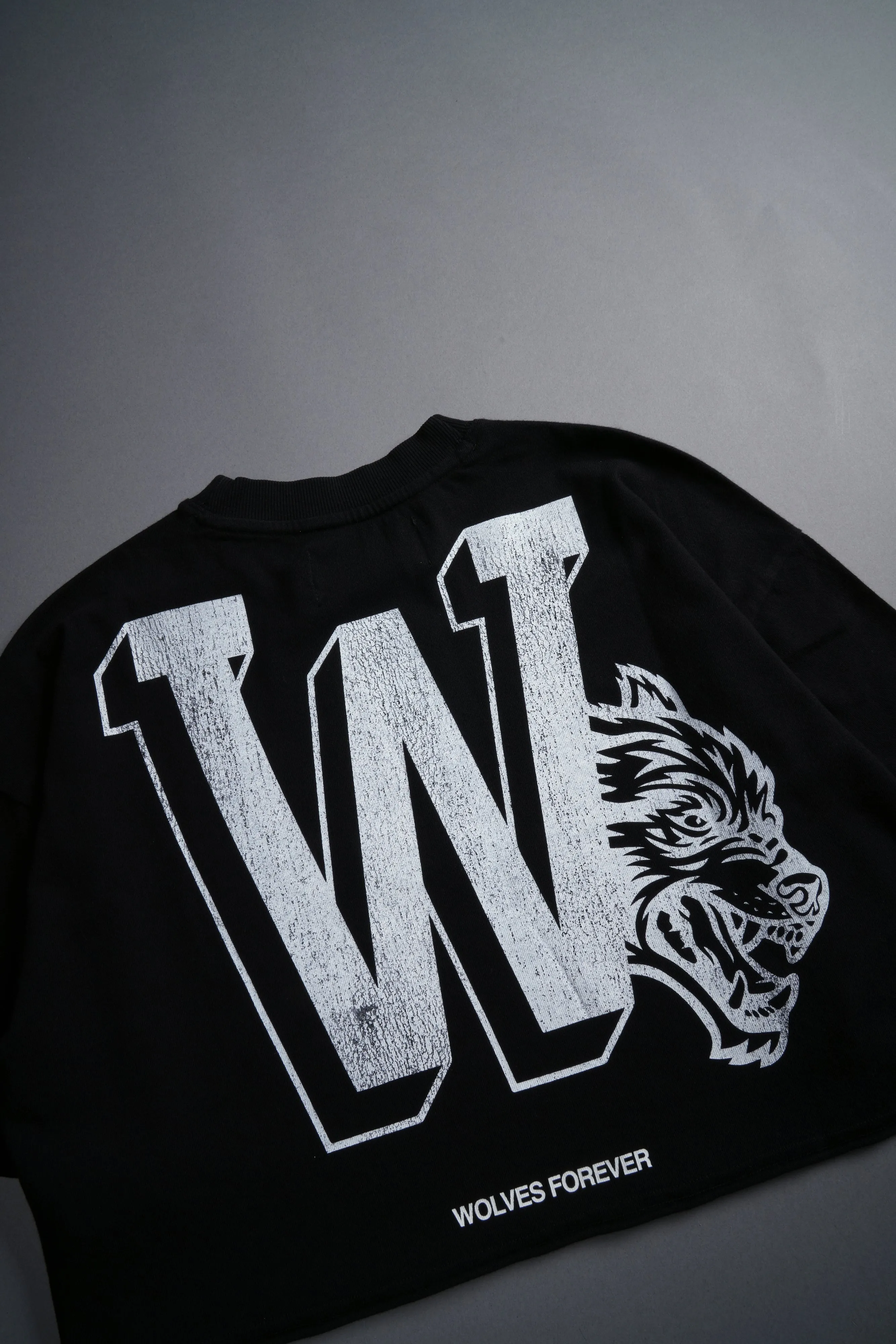 Our Stamp "Premium" Oversized (Cropped) Tee in Black
