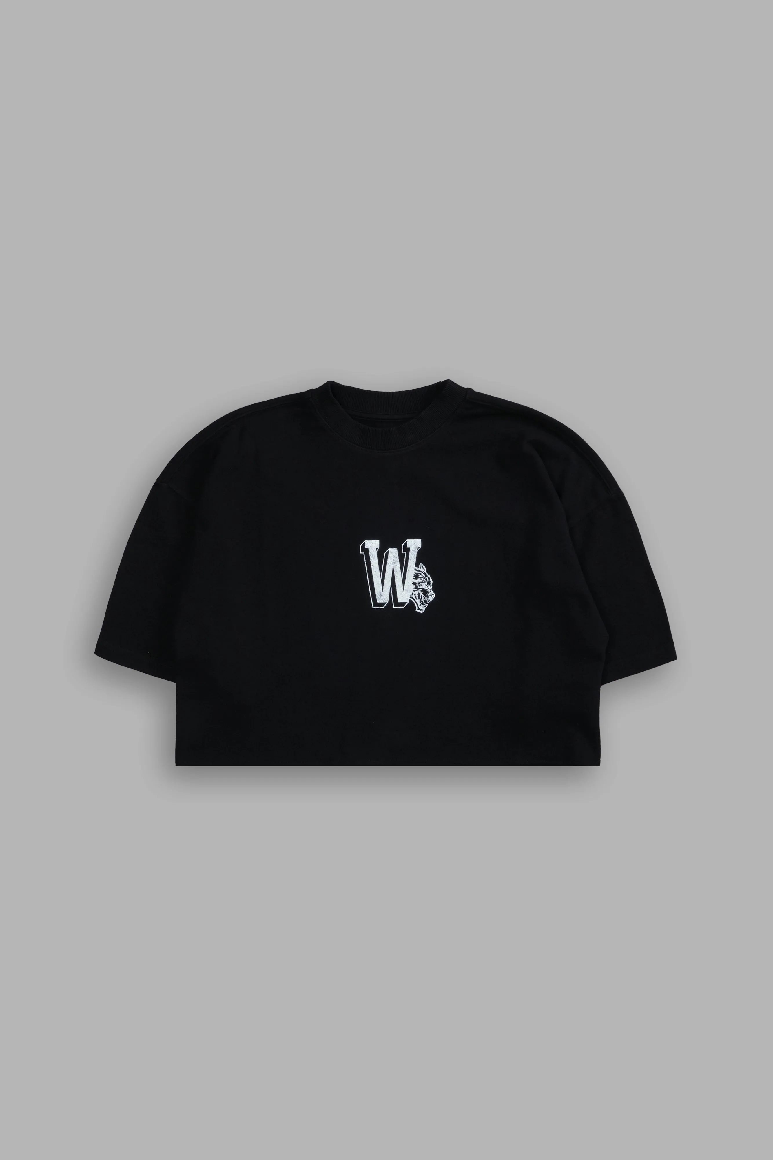 Our Stamp "Premium" Oversized (Cropped) Tee in Black