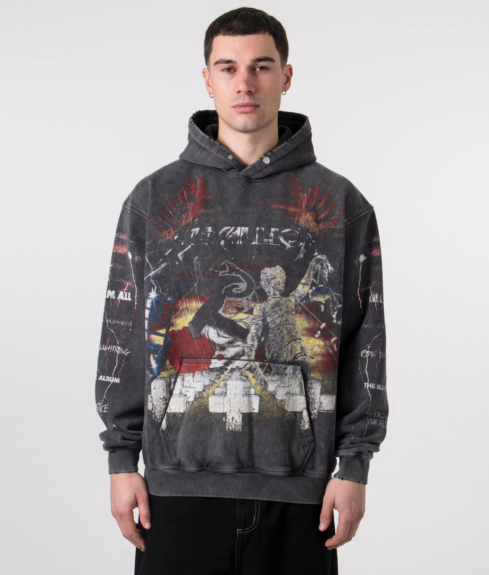 Oversized Fit Metallica Master Of Puppets Hoodie