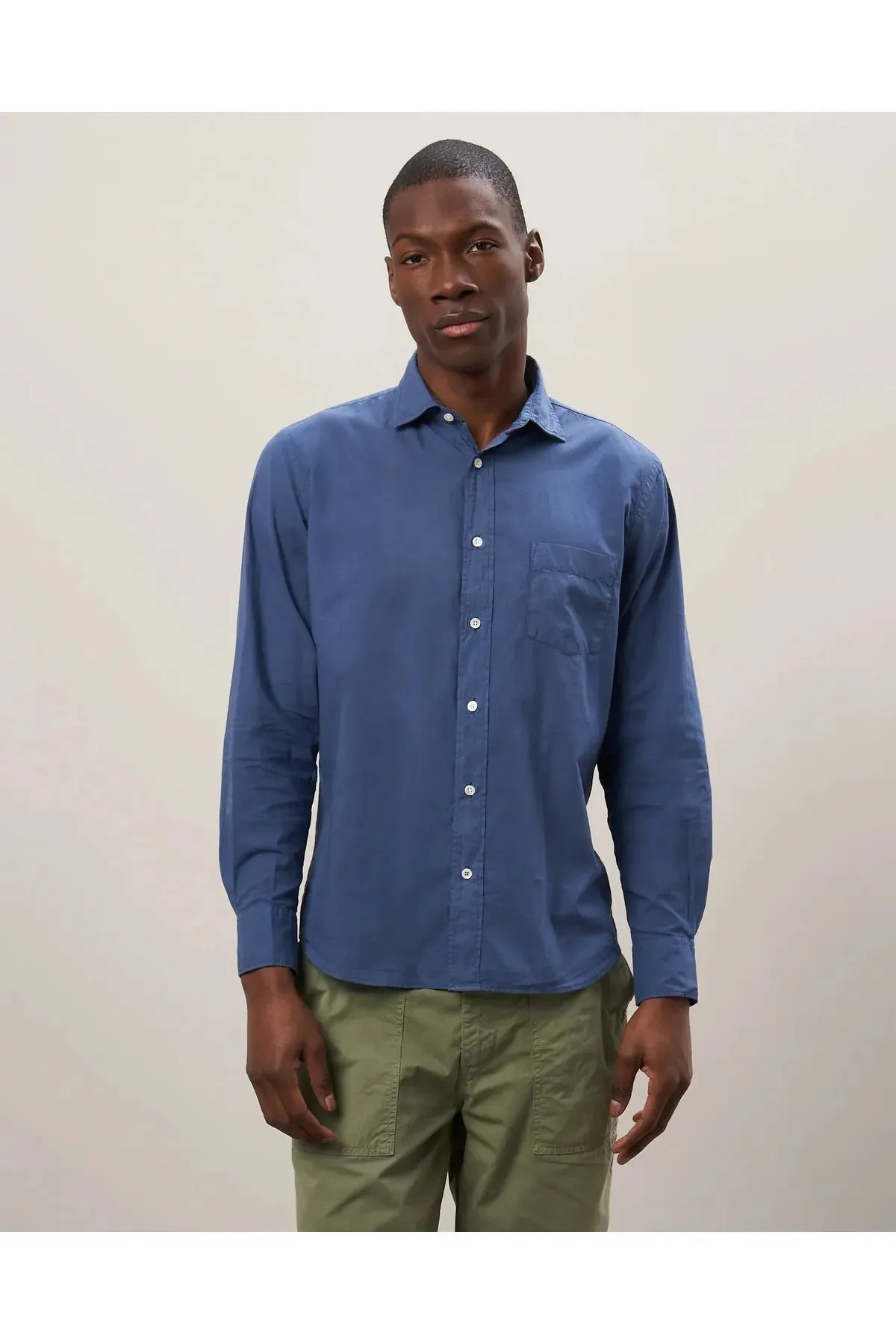 Paul Pat Cotton Voile Shirt - Cobalt