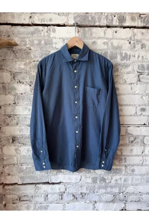 Paul Pat Cotton Voile Shirt - Cobalt