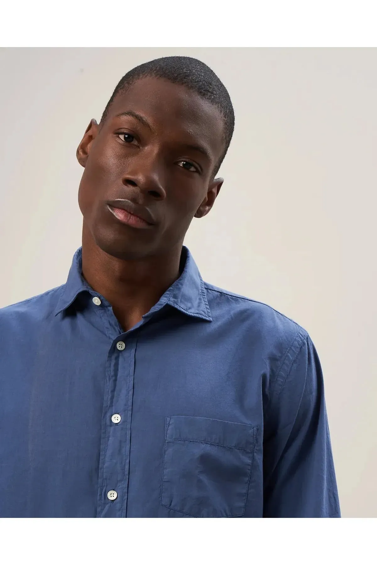 Paul Pat Cotton Voile Shirt - Cobalt