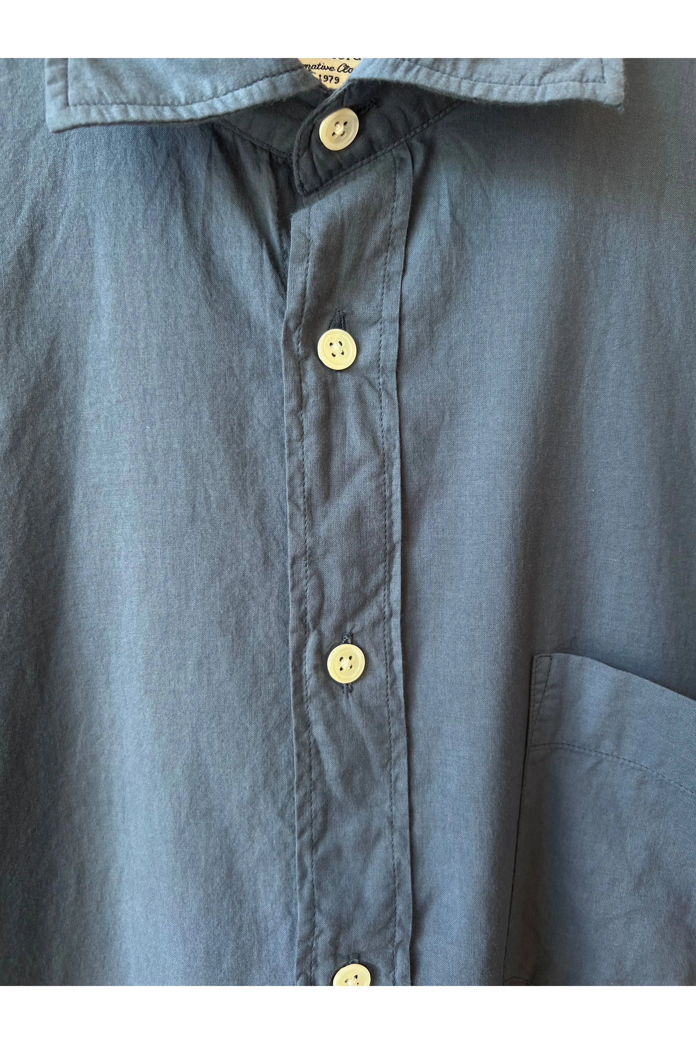 Paul Pat Cotton Voile Shirt - Cobalt