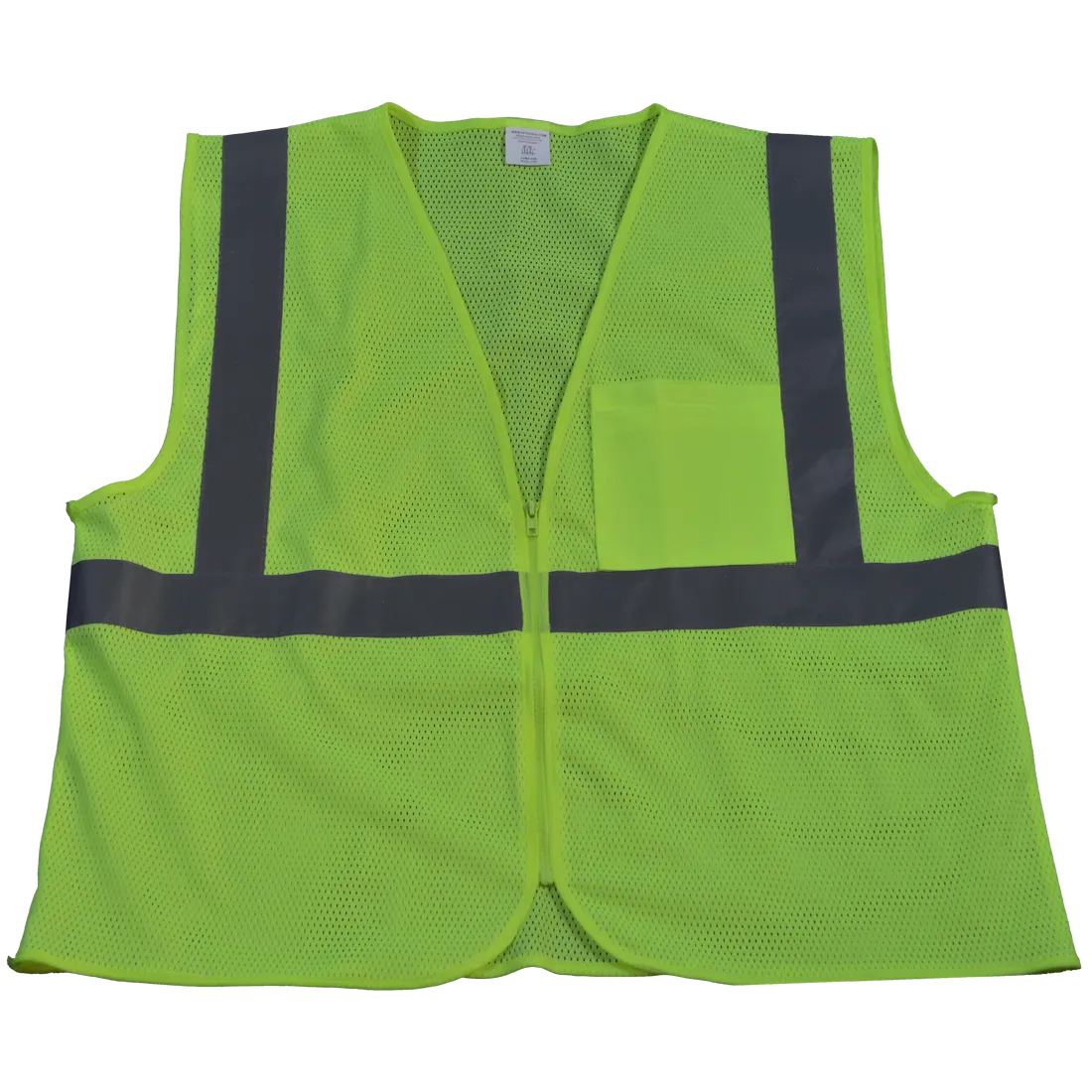 Petra Roc ANSI Class 2 Lime Safety Vest with Zipper Closure