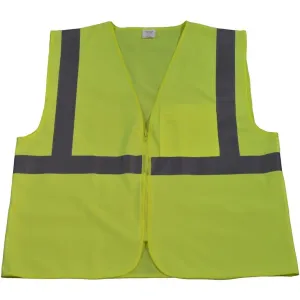 Petra Roc ANSI Class 2 Lime Safety Vest with Zipper Closure