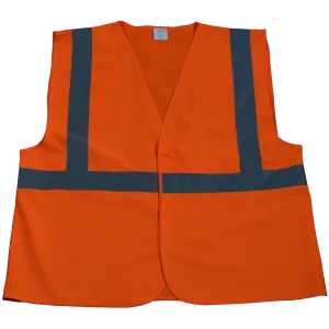 Petra Roc ANSI Class 2 Orange Economy Safety Vest with Velcro Closure