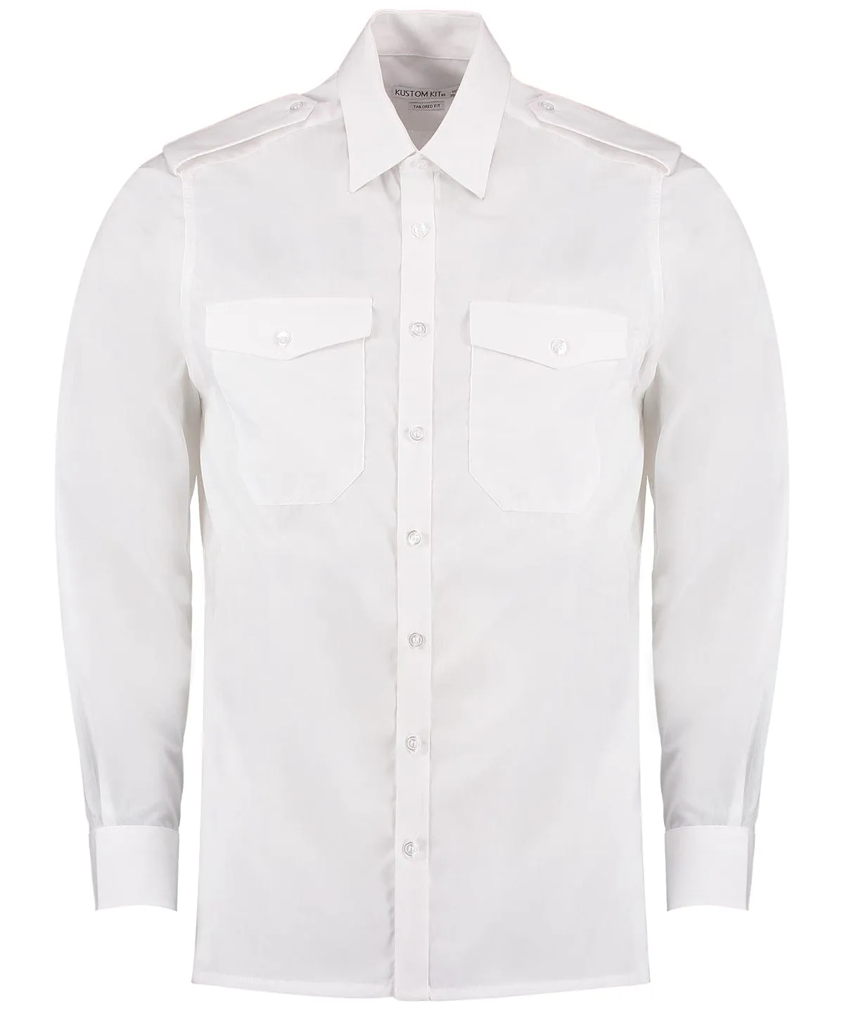 Pilot shirt long sleeved | White