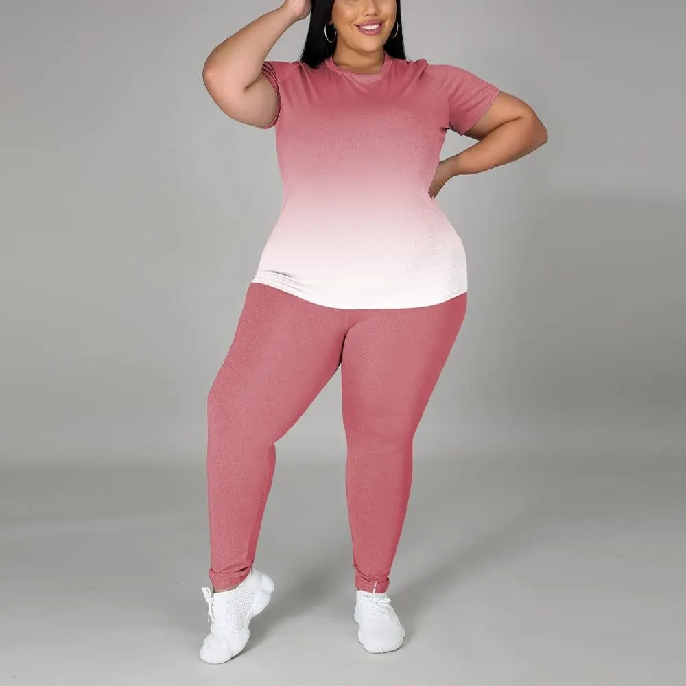 PINSV Plus Size Outfits For Women 2 Piece Sets 1x-5x