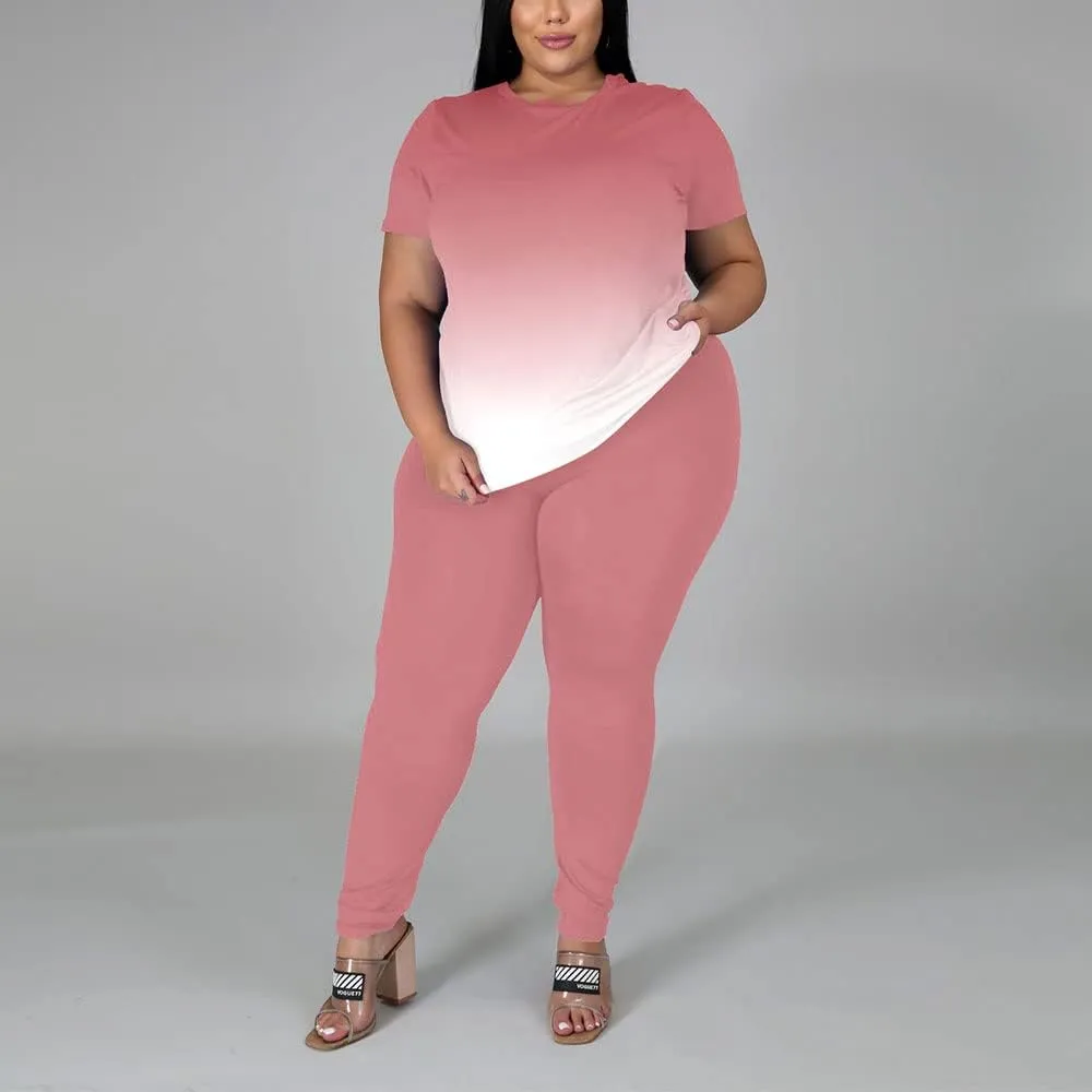 PINSV Plus Size Outfits For Women 2 Piece Sets 1x-5x