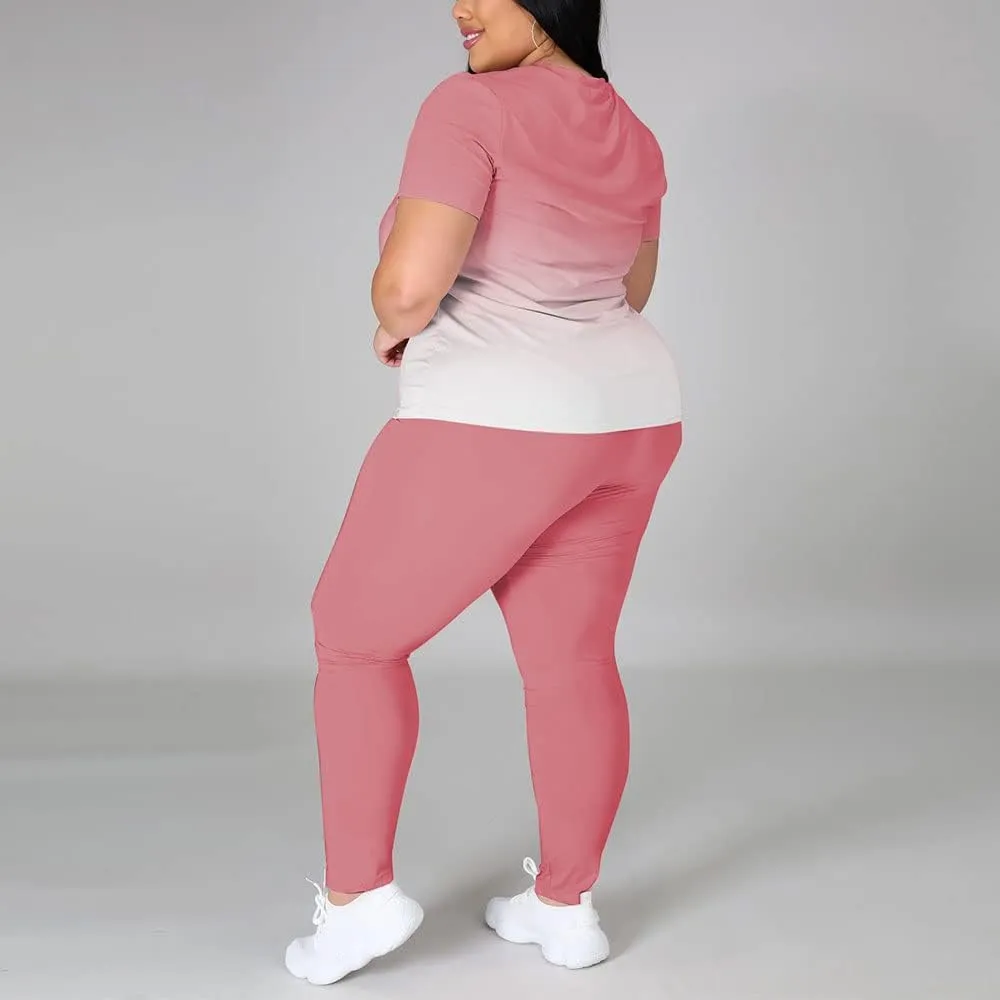 PINSV Plus Size Outfits For Women 2 Piece Sets 1x-5x