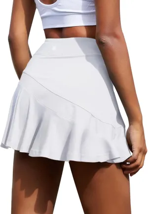 Pleated Tennis Skirts for Women with Pockets Athletic Golf Skirt with Shorts High Waisted Lightweight Workout Skirt