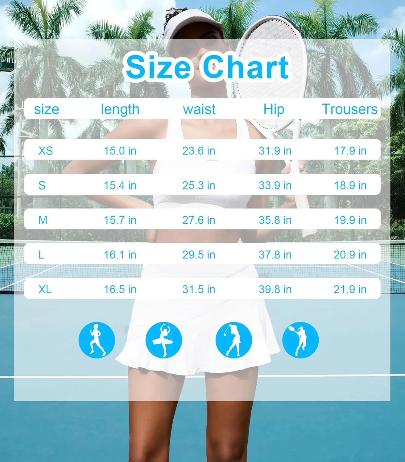 Pleated Tennis Skirts for Women with Pockets Athletic Golf Skirt with Shorts High Waisted Lightweight Workout Skirt