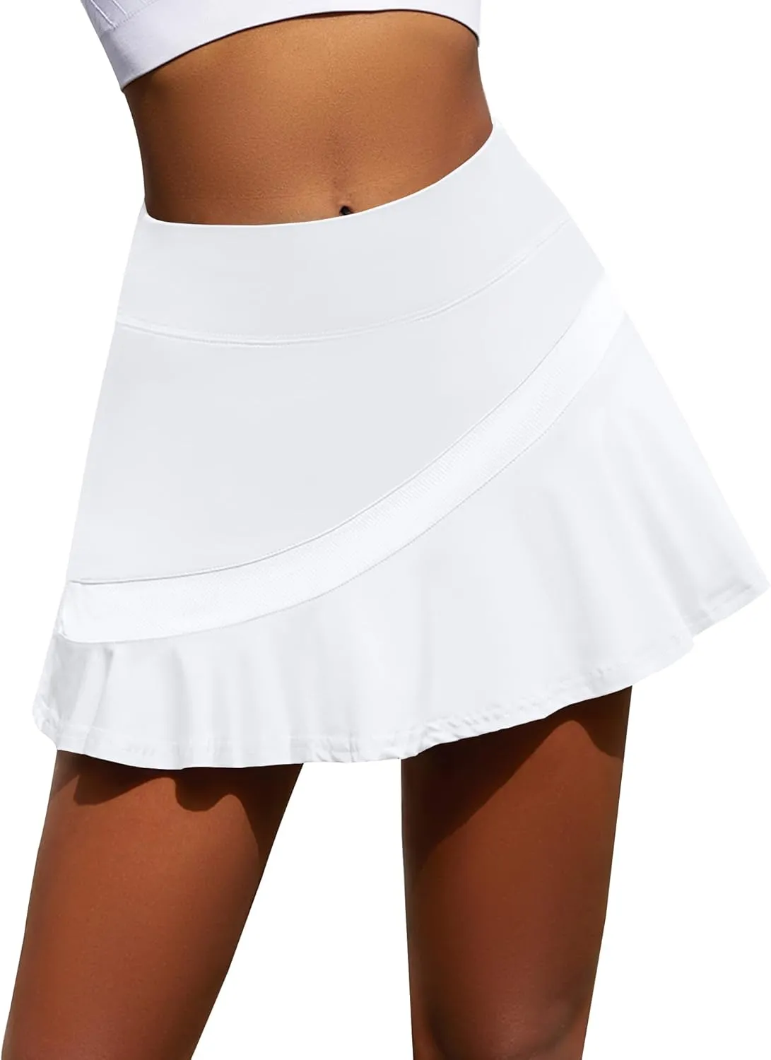 Pleated Tennis Skirts for Women with Pockets Athletic Golf Skirt with Shorts High Waisted Lightweight Workout Skirt