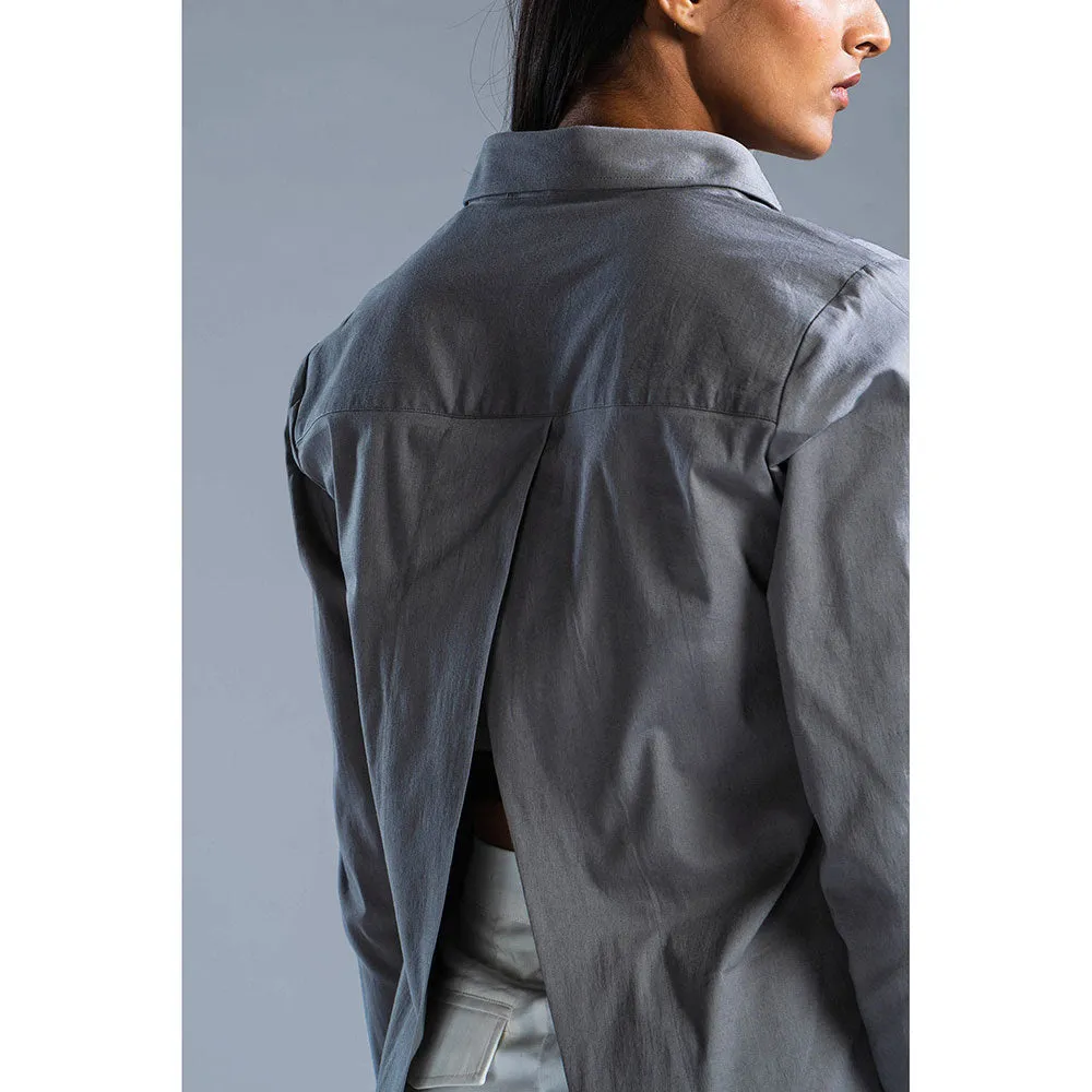 PRIMAL GRAY Grey Organic Cotton Open Back Shirt