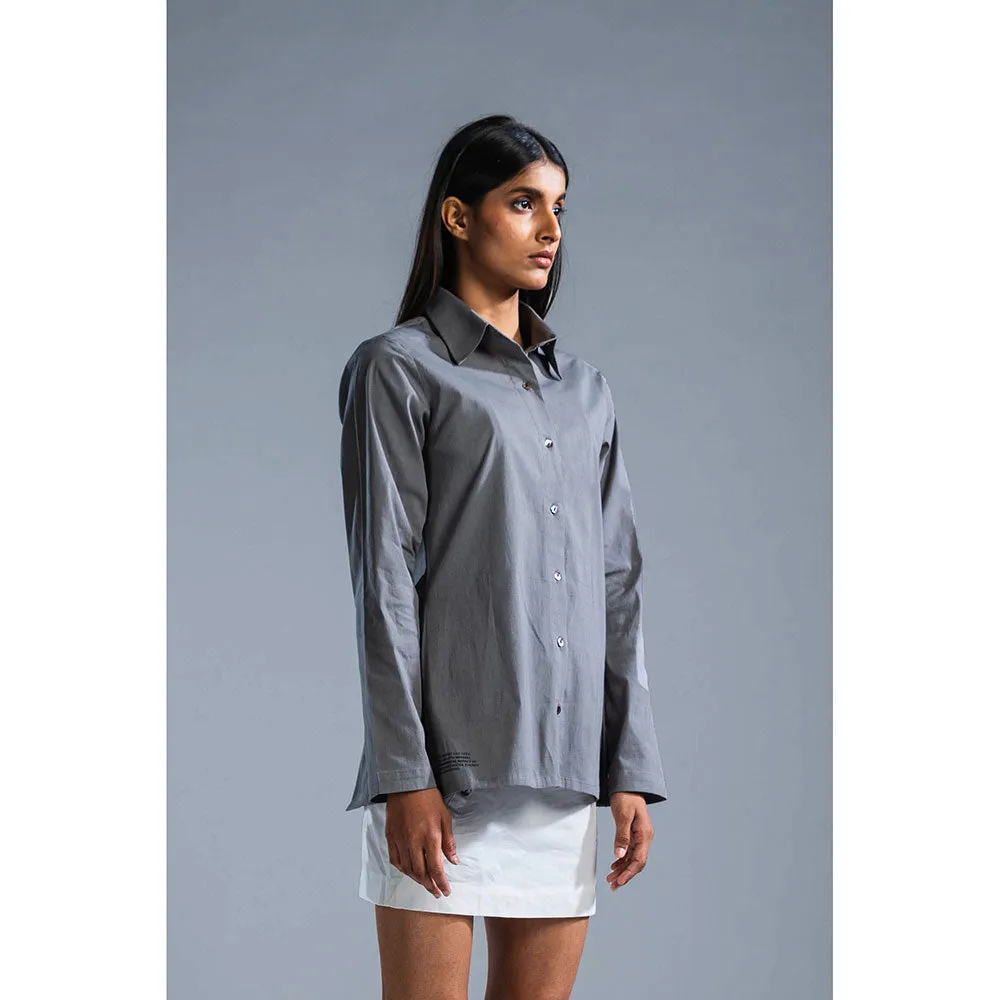 PRIMAL GRAY Grey Organic Cotton Open Back Shirt