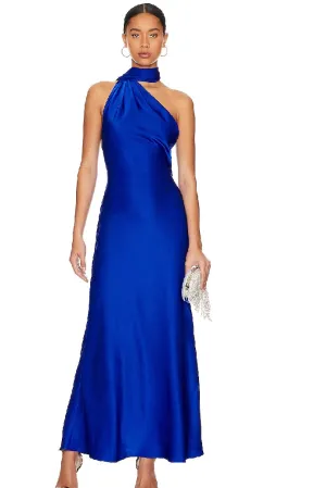 Royal Blue Satin Gown