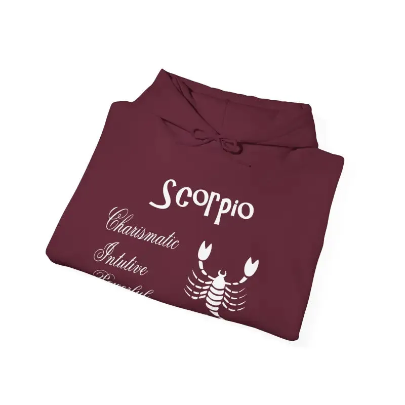 Scorpio Sign Hooded Sweatshirt for Zodiac Vibes