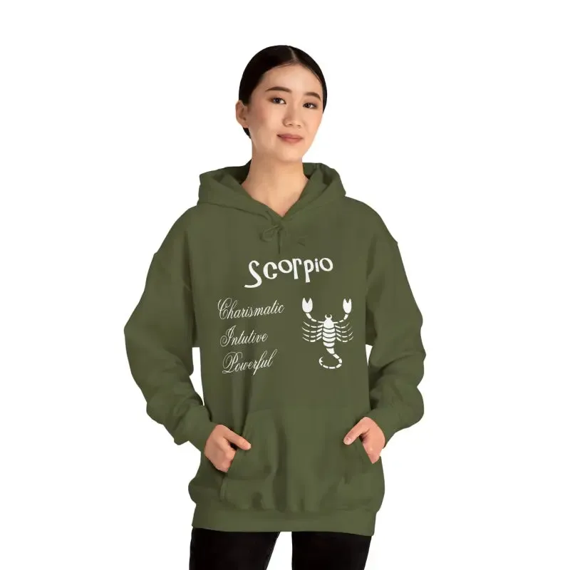 Scorpio Sign Hooded Sweatshirt for Zodiac Vibes