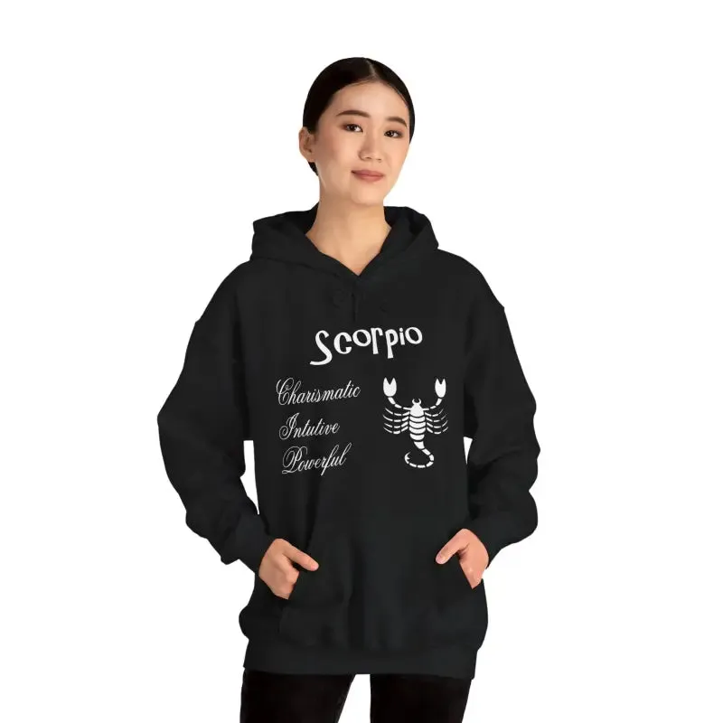 Scorpio Sign Hooded Sweatshirt for Zodiac Vibes