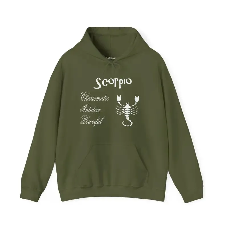 Scorpio Sign Hooded Sweatshirt for Zodiac Vibes