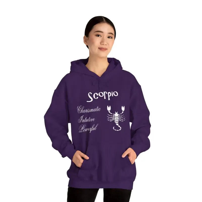 Scorpio Sign Hooded Sweatshirt for Zodiac Vibes