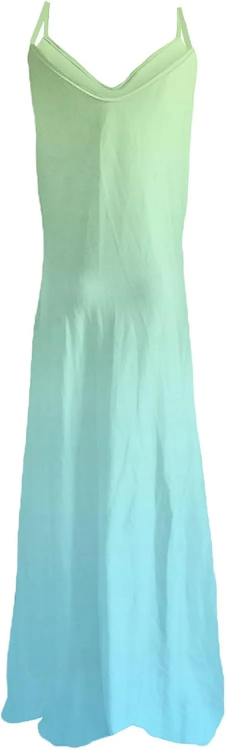 Summer Dresses for Women 2025 Casual Strappy V Neck Sleeveless Flowy Loose Long Maxi Beach Boho Dress Sundress Trendy Clothes