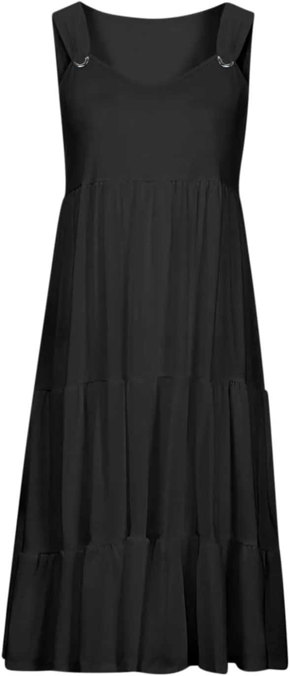 Summer Dresses for Women Vacation 2024 Trendy Beach Sleeveless Sundresses Loose Fit Casual Summer Camisole Dress