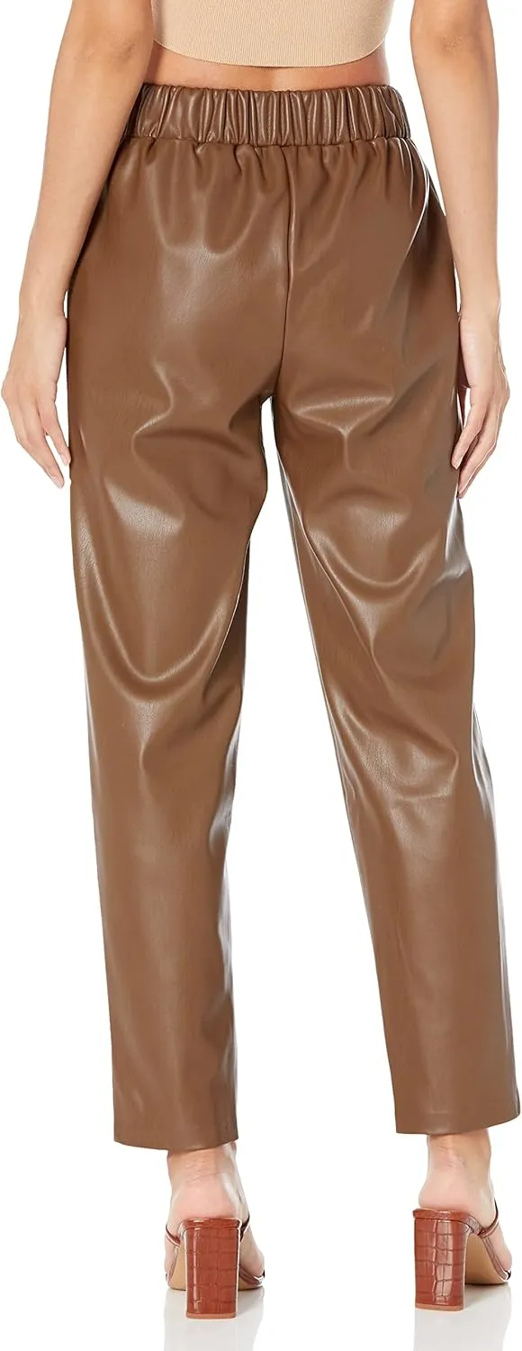 The Drop Women's @Lisadnyc Vegan Leather Pull-on Jogger