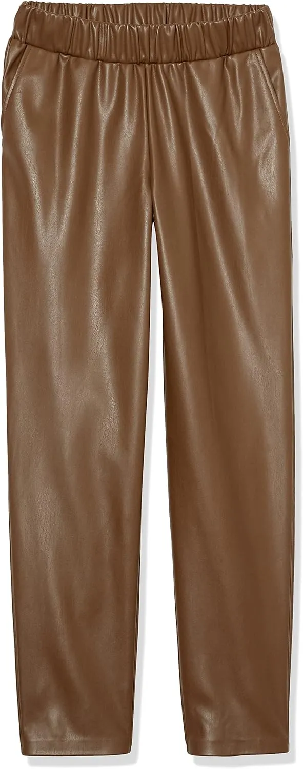 The Drop Women's @Lisadnyc Vegan Leather Pull-on Jogger