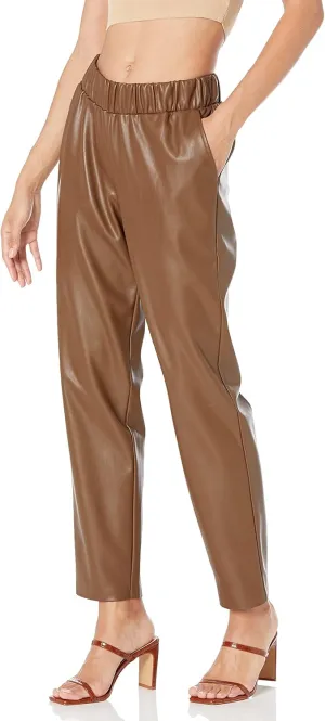 The Drop Women's @Lisadnyc Vegan Leather Pull-on Jogger