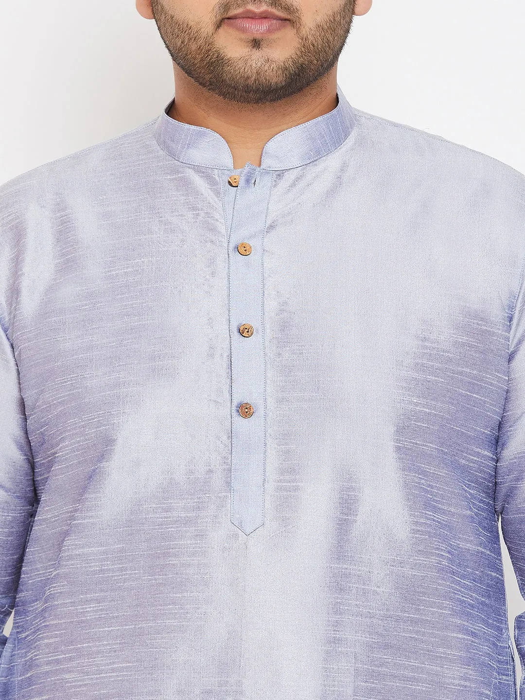 VASTRAMAY Lavender Silk Blend Kurta Set