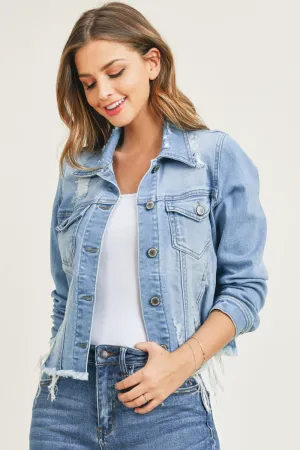 Vintage Frayed Hem Jacket
