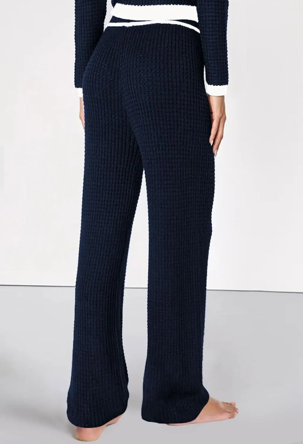 Viottiset Women's 2 Piece Outfits Sweatsuit Set Long Sleeve Button Sweatshirt Wide Leg Sweatpants Lounge Set Tracksuit