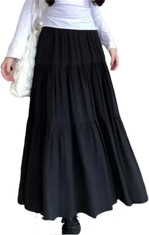Women Summer Loose Long Skirts for A Line Cake Skirt Woman Fashion Midi Skirt Ladies