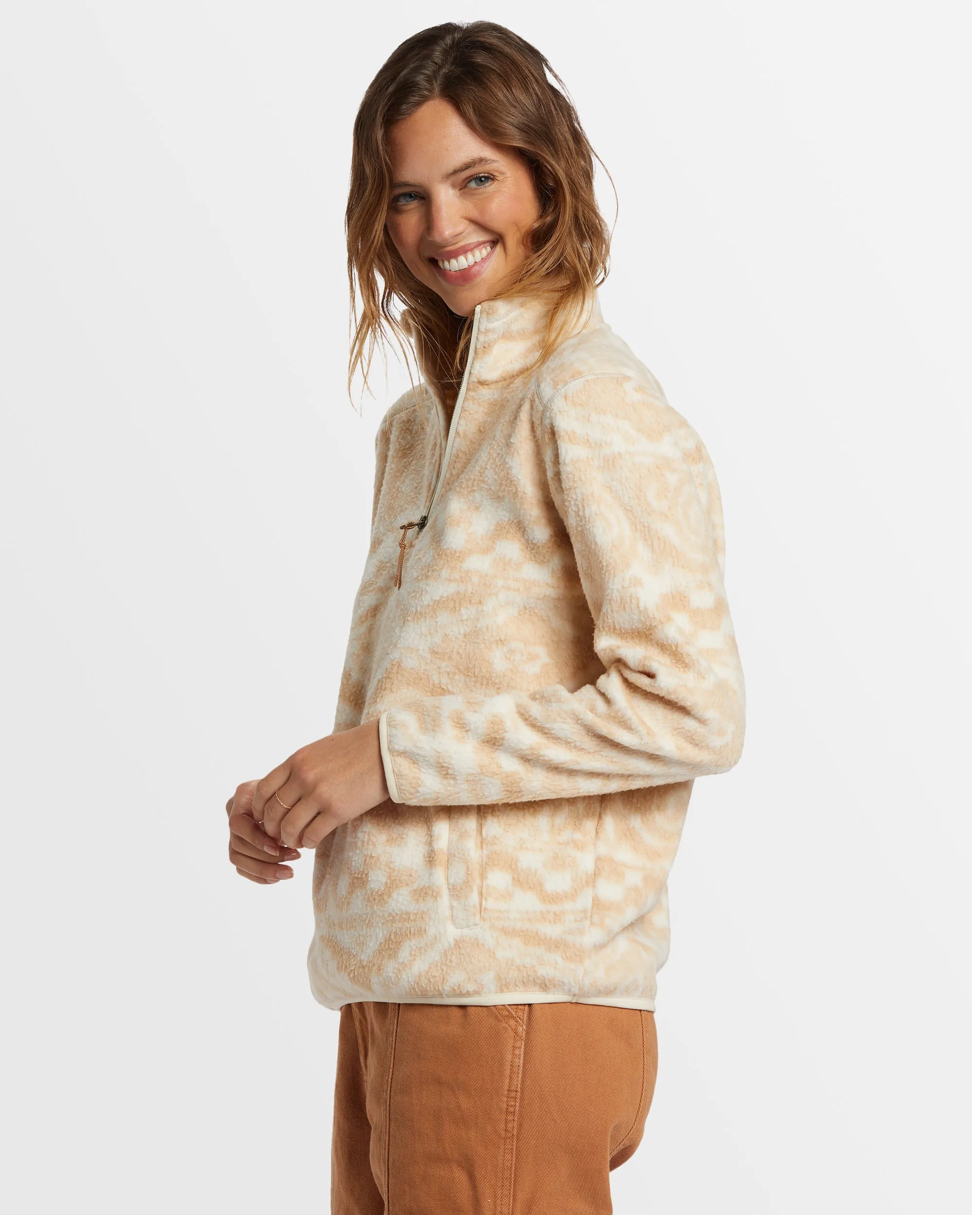 Womens A/Div Boundary Mock 3 Half Zip Fleece Jumper