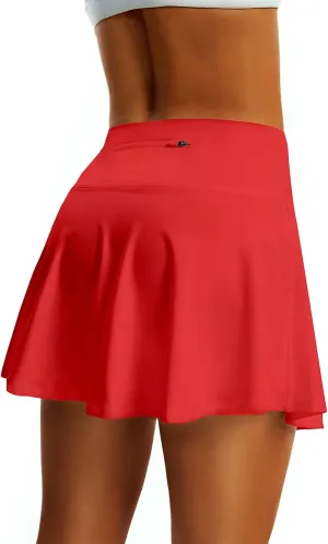 Women's High Waist Pleated Tennis Skirt Lightweight Athletic Golf Skorts Skirts for Women with 4 Pockets Shorts